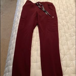 Figs Burgundy XXS Yola Skinny scrub pants